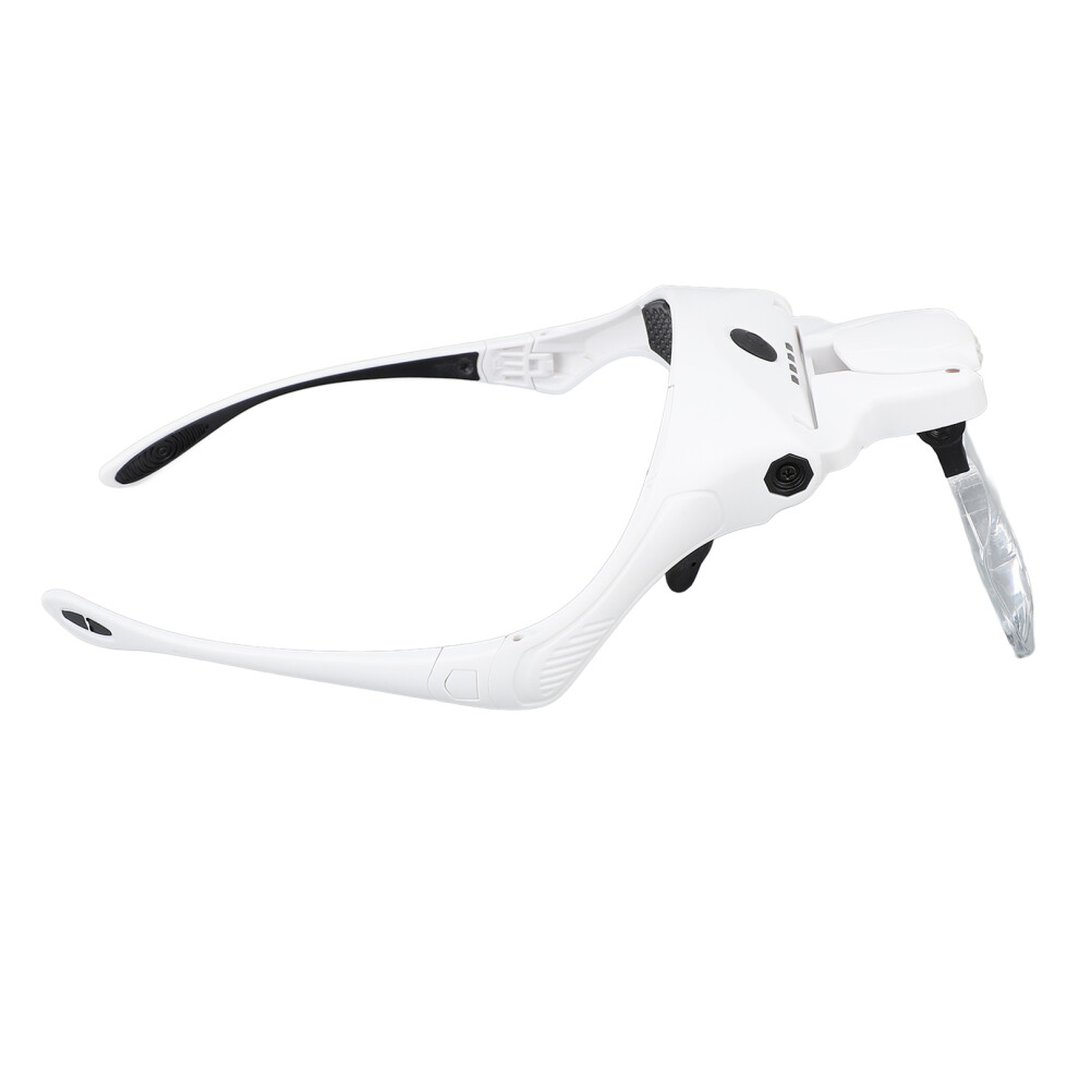 Rechargeable Headband Magnifier with 4 LEDs, 5 Lenses, 300mAh