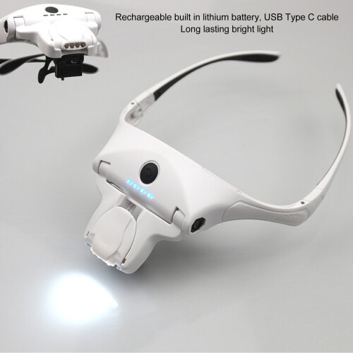 Ingranditore da testa 602030 300 mAh 4 LED 1.0X-3.5X 2