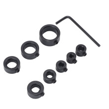 Set di 8 pezzi di collari di arresto per profondità da 3 a 16 mm in acciaio al carbonio.