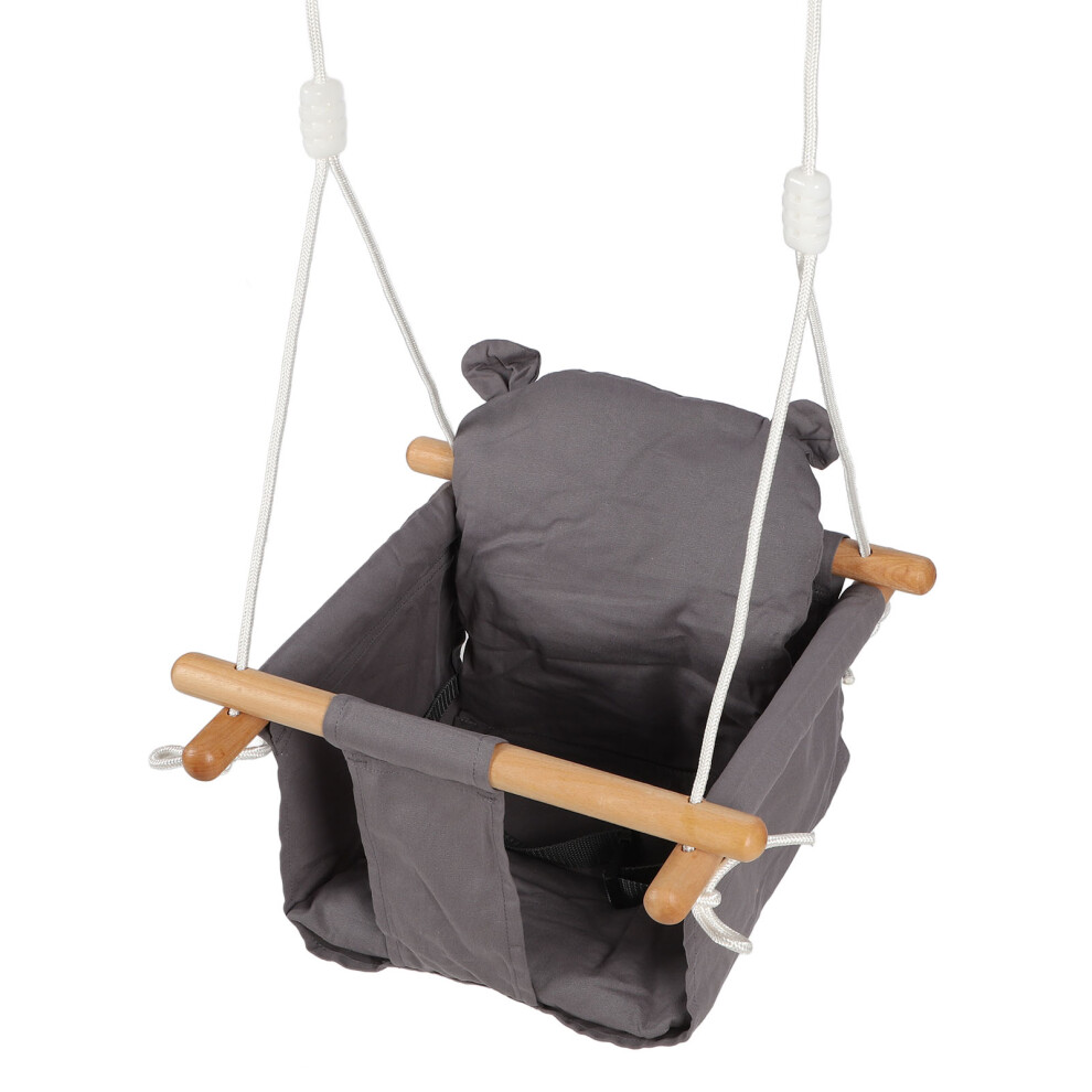 Wooden Baby Swing Hanging Hammock 55.1lb Load Indoor Outdoor