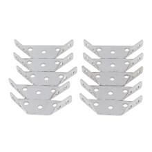 Équerre d'angle en acier inoxydable 10 pièces 67x28x22mm