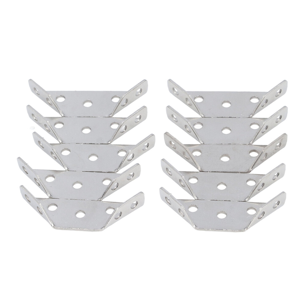 10Pcs Stainless Steel Corner Braces, Multi-Angle Shelf Support, 67X28x22mm 8381335709830
