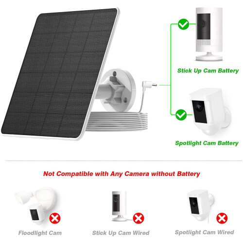 Portable 10W Solar Panel Charger IP65 for Ring Camera Models 2