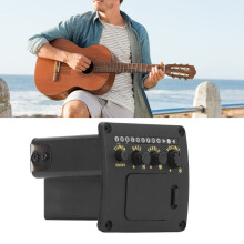 EQ01 accordatore per chitarra acustica 2-bande EQ nero