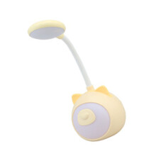 Lampe de bureau chaton jaune réchargeable par USB 0,6 W - 4,2 W