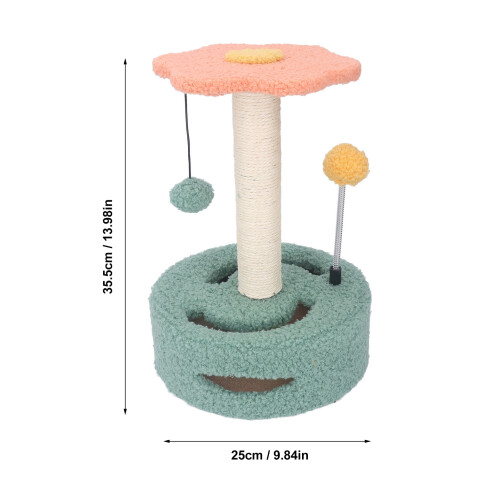 Interactive Sisal Cat Scratching Post | 25x25x35.5cm Climbing Toy 1
