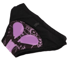 Damen Fahrrad Unterwäsche Atmungsaktiv Damen Fahrrad Shorts Stoßdämpfung 3D Gepolstert Schnelltrocknend Schwarz 2XL