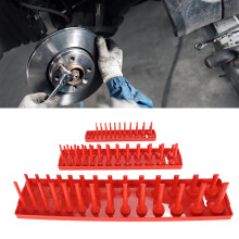Set di 3 vassoi porta bussole rossi 1/2-3/8-1/4in