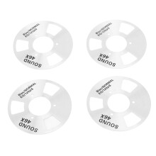 Bande cassette reel-to-reel argentée, 4 bobines, diam. 40 mm