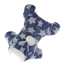 Felpa con cappuccio per cani a motivo stelle blu taglia M in pile corallo per 4 zampe