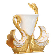 Golden Swan Geschirrset mit 6 Löffeln, 13,8 13,3 cm