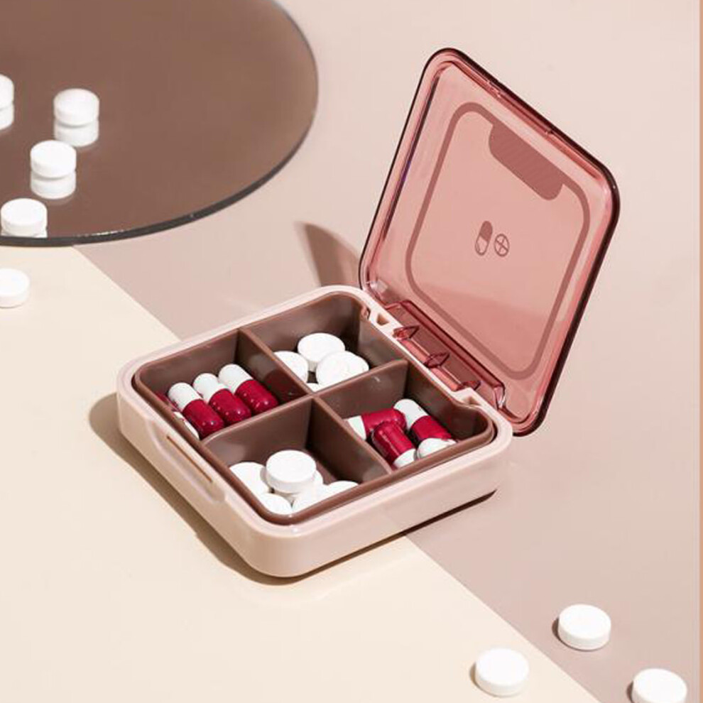 Waterproof Mini Medicine Box with Compartments Portable Travel Organizer