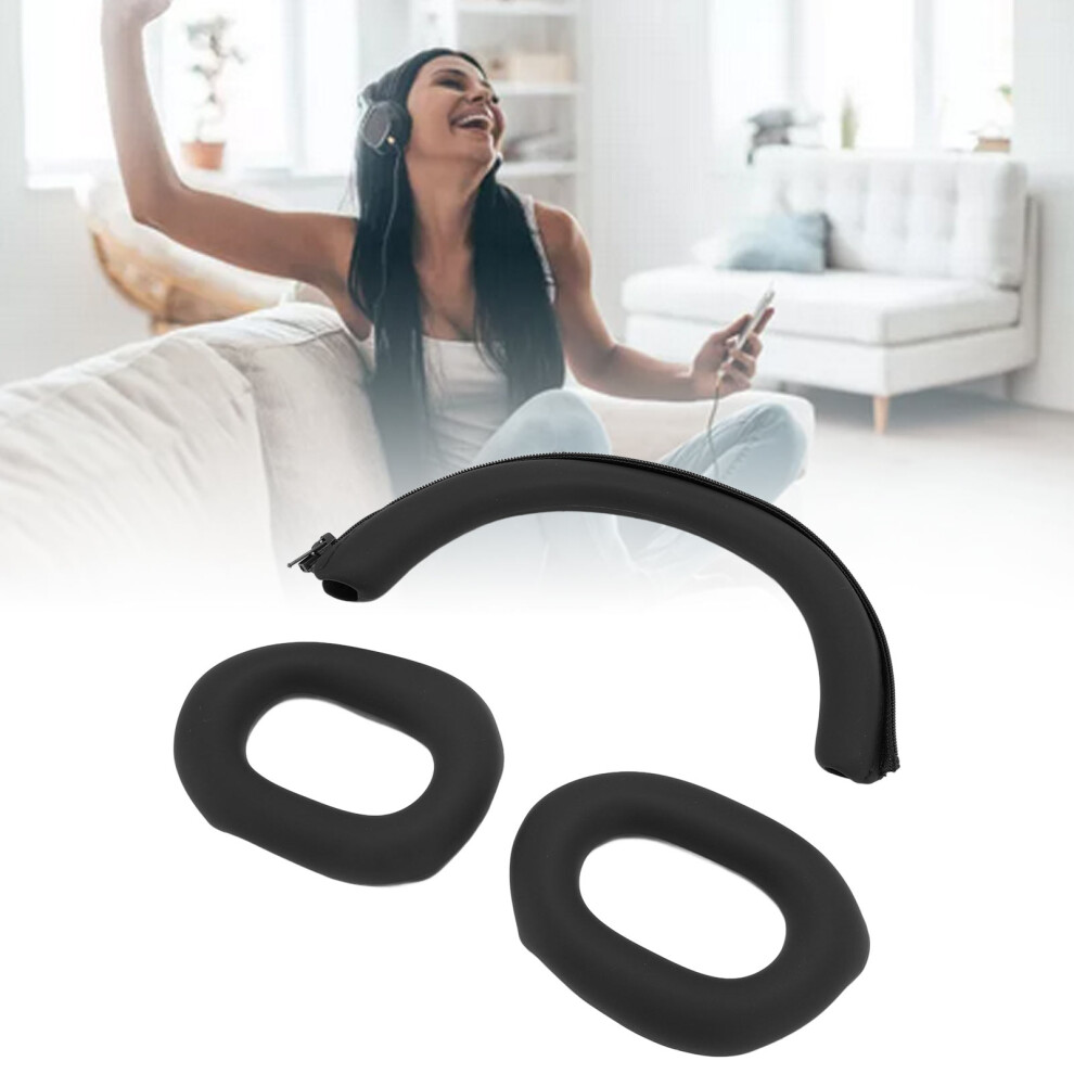 Silicone Replacement Earpad & Headband Set For Wh-1000Xm5 Black 6911335730552