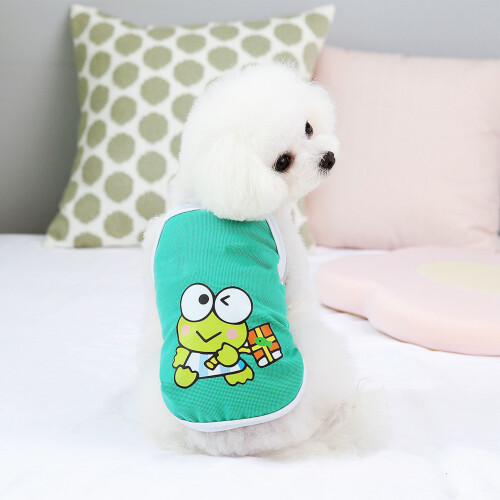 Grünes XL-Hundeshirt, ärmelloses Polyester 2