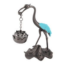 Incensario colgante de grulla de aleación - Decoración retro