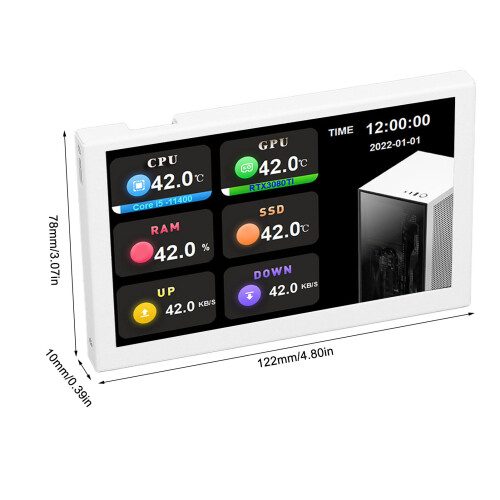 Écran USB IPS mini 5,0 pouces 800x480 blanc 1