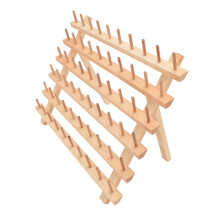Support pour 60 bobines de fil 34x40x25 cm Pin naturel