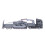 Remolque de plataforma modelo tanque gris 26.5x5/11x4.5cm 5