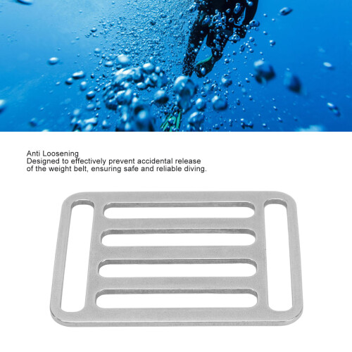 Retenedor rectangular para cinturón de buceo, acero inoxidable 316, 47 g 2