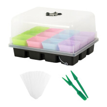 Seed Starter Tray 12-Cell Propagation Tray For Hydroponic Indoor Microgreens Growing Seedling Tray