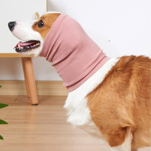 Tour de cou pour chien rose taille S - snood en polyester doux 2