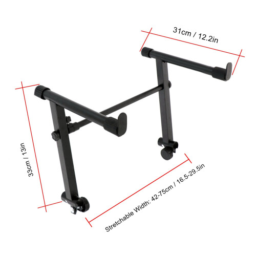 Support de clavier à deux niveaux, rack en forme de L 42-75 cm 1
