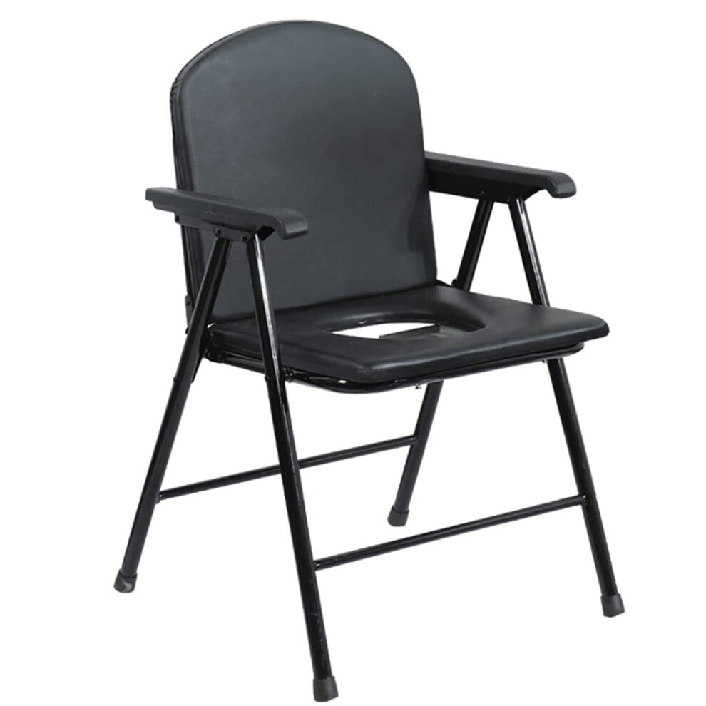 Toilet Chair Foldable Commode With Bucket For Adults Portable Seniors Disabled Grandparents