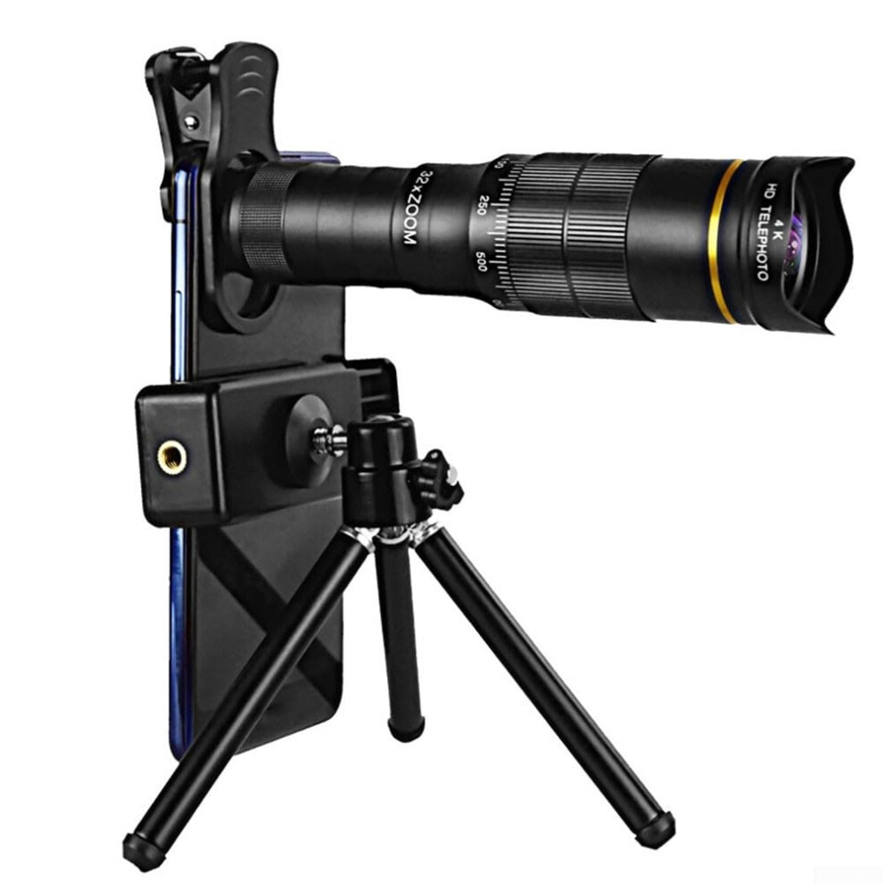 32X Mobile Telephoto Lens, Compatible With Most Smartphones, Includes Tripod And Phone Clip-image-OPC-PJDVJ8R-NEW