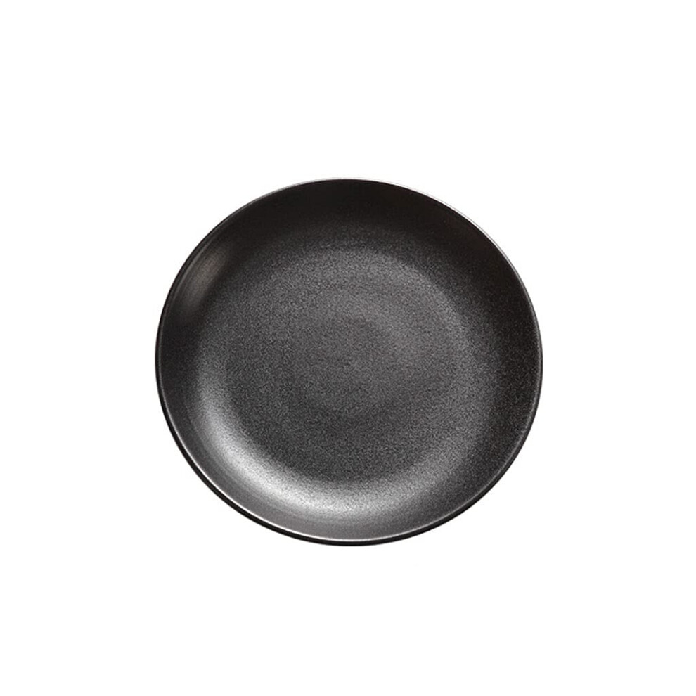 Black Matte Ceramic Plates - Microwave & Dishwasher Safe - Dinner Plates Set Steak, Salad, Pasta, Appetizers, Desserts