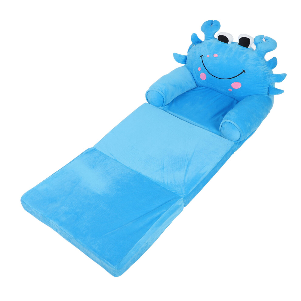 Plush Blue Cartoon Doll Kids Sofa Easy to Store & Durable Construction