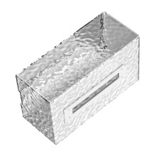 Serviettenpapierhalterbox Platzsparend Wohnungsdekoration Robust Wandmontiert Taschentuchbox für Wohnzimmer Schlafzimmer Transparent Silber