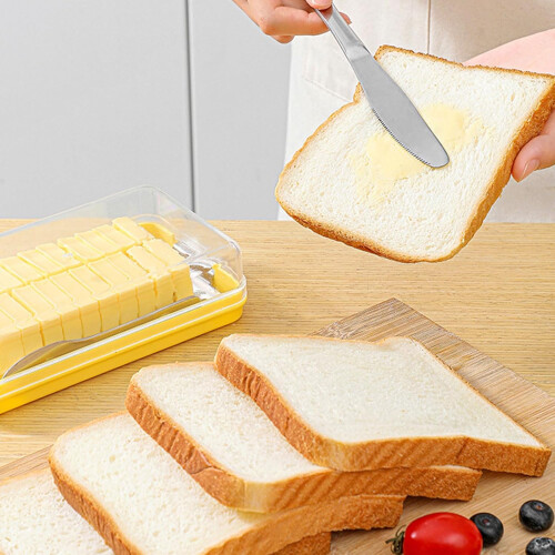 Butter Cutter Large Clear Lid Butter Storage Box Kitchen Butter Dish Container 2