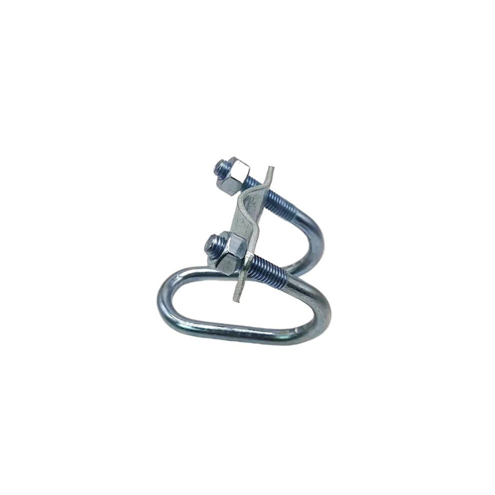 M6/M8 304 Galvanized Cross Tube Clamp, U-Shaped, Bolt Included, Steel Connector, Scaffolding Clamp, M8x25x75mm Set 6947110870168