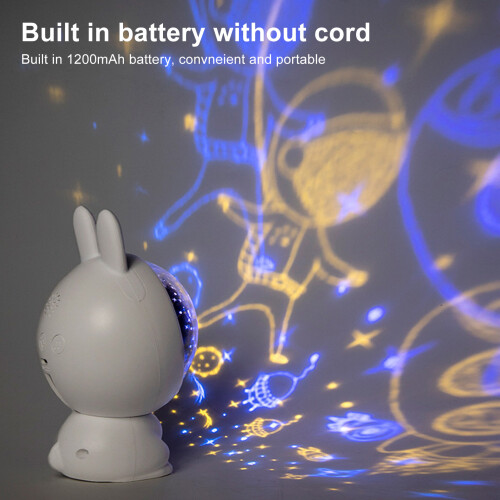 Proyector Rabbit Star 1200mAh|96x95x156mm|Blanco 2