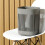 Large Grey Plastic Wastebasket 29.5x22.5x22.5cm Open Top Trash Bin 1
