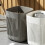 Large Grey Plastic Wastebasket 29.5x22.5x22.5cm Open Top Trash Bin 6