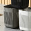 Large Grey Plastic Wastebasket 29.5x22.5x22.5cm Open Top Trash Bin 5