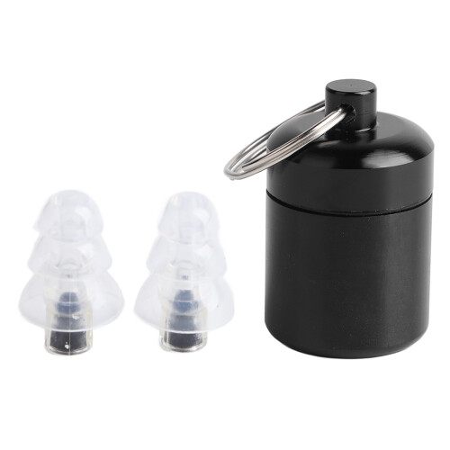 Liquid Silicone Filter Earplugs, Noise Reduction, Black, 30g 2