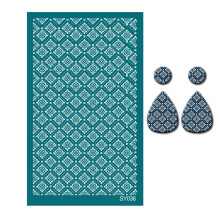 Silk Screen Printing Stencils For Polymer Clay Reusable Screen Printing Kit With Polymer Clay Tools For Earrings And Jewelry Type 12#36