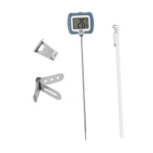 Digital Thermometer Stainless Steel Probe Waterproof Instant Read Candy And Turkey Roast Blue