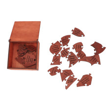 Herz-Puzzle aus Birkenholz 95x95x40 mm mit Box
