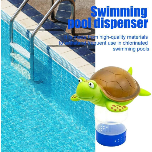 Floating Chlorine Dispenser Turtle Pool Float - Cute Turtle Shape, Pool Tablet Holder, Q2H5 Accessories, 1 Item 2