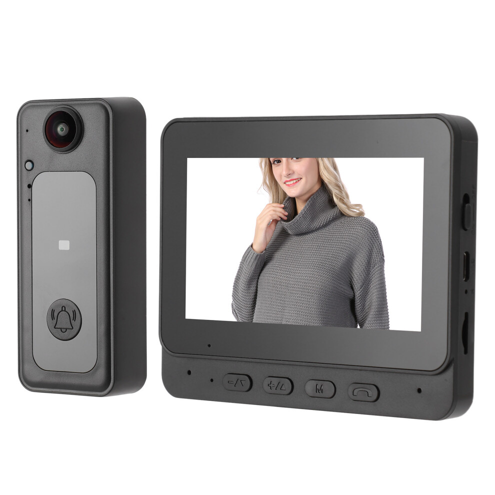 Wireless 2 Way Intercom Doorbell With 4.3" Screen And 170 View 4941335752492