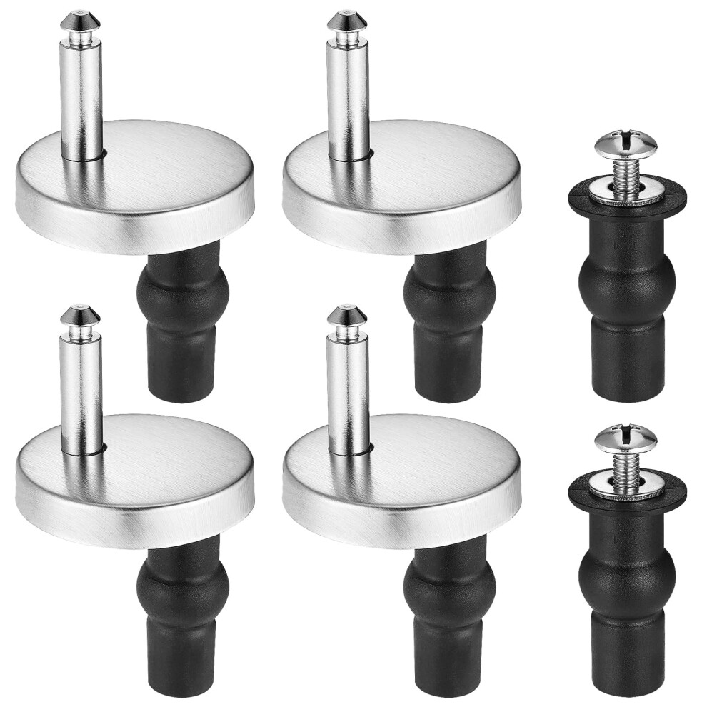 Toilet Seat Attachment Set Of 4, Stainless Steel Hinge Screws For Toilet Lid, Standard Size, Compatible With Most Seats 6947110870700