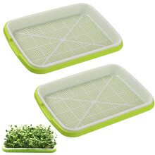 Seed Germination Tray Plastic Seedling Trays For Home And Garden Mini Greenhouse Efficient Germination Pack Of 2