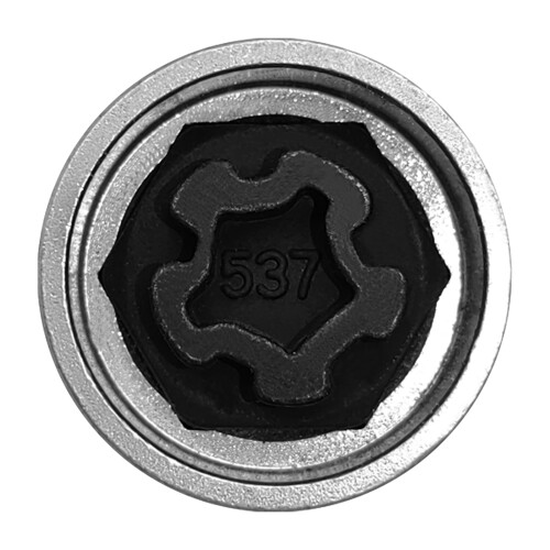 537 silberner Radmuttern-Steckschlüssel 3,7  2,8  2,8 cm 2