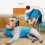 Tuta da casa per cane XL 4-zampe Blu Grigio 4
