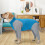 Tuta da casa per cane XL 4-zampe Blu Grigio 5