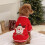 Hund Weihnachtspullover Rot-Elch Größe M Warmes Polyester 2