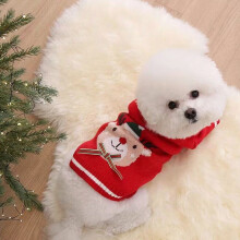 Hund Weihnachtspullover Rot-Elch Größe M Warmes Polyester